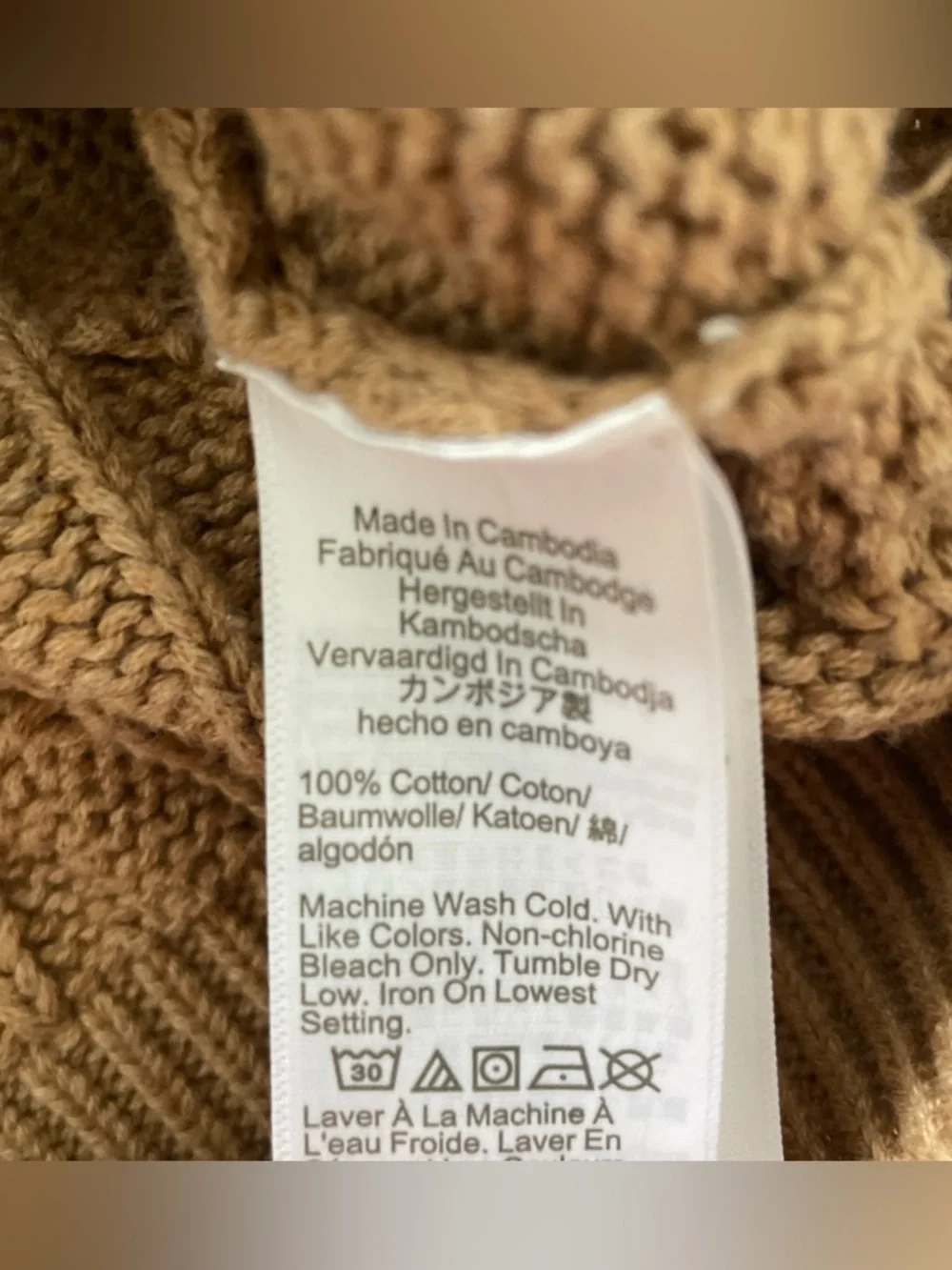 J. Crew Men’s Classic Cable Knit Crewneck Sweater Size Large 100% Cotton Heavy